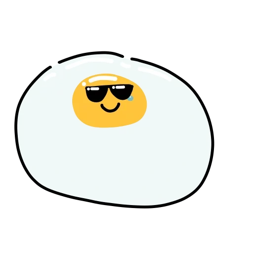 donat egg, telur emoji, emotikon telur, smiley transparan, telur emotikon yang menyedihkan