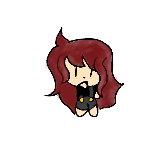 chibi, pequena ilha de chibi, personagem de anime, verifique o diabo da vida, cabelo longo anime