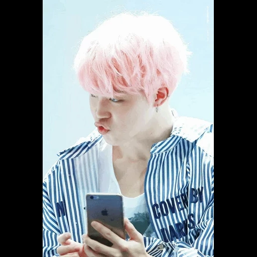 bts jimin, bangtan boys, bubuk mao qimin, bts pink thymine, rambut merah muda chi min imut