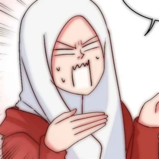 anime, wanita muda, seni anime, madloki arisan, anime hijab sakura