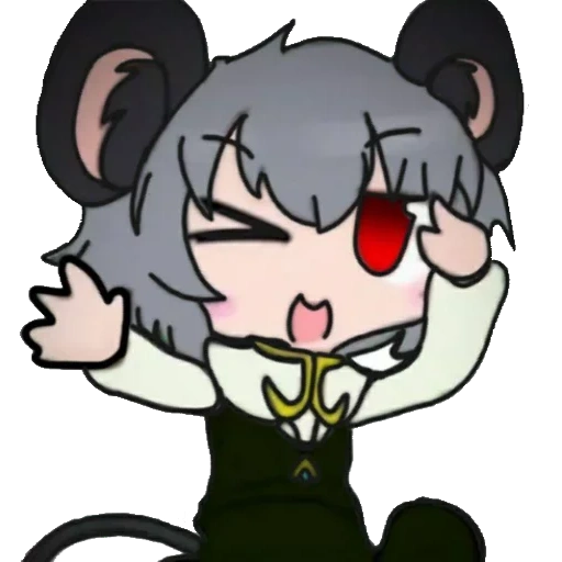 red cliff, nazrin, hijo salvaje chibi, personajes de animación, nazrin touhu cookie