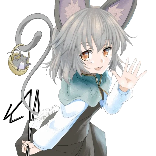 anime neko, anime del mouse, nazrin touhou, animation boy mouse, mouse anime series