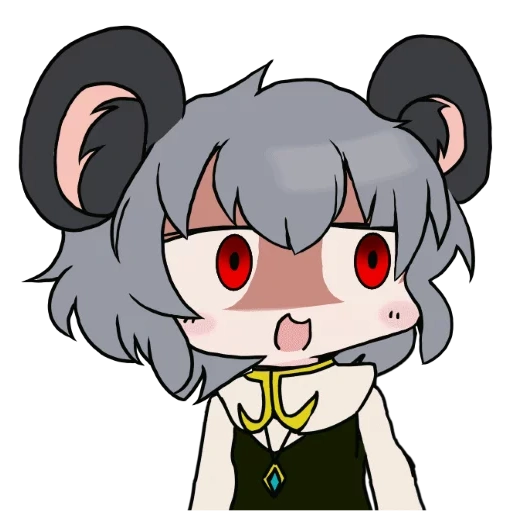 la parete rossa, anime, nazrin, anime chibi, personaggio di anime