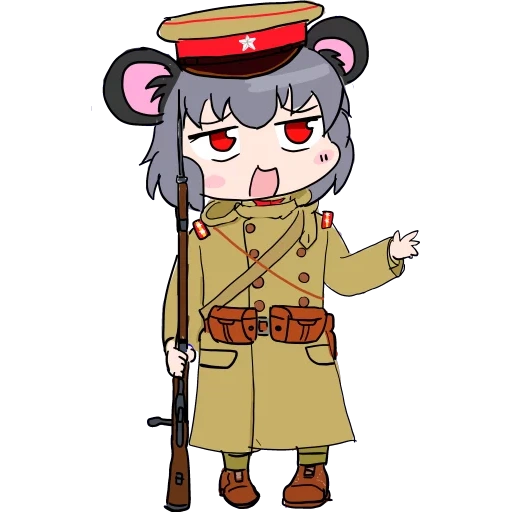 nkvd sile, art anime, soldat d'anime, anime militaire, personnages d'anime