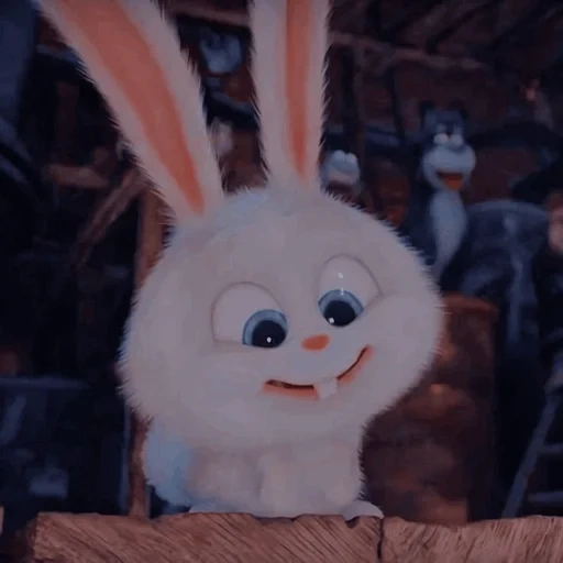 bola salju kelinci, kehidupan rahasia kelinci kartun, sedikit kehidupan kelinci hewan peliharaan, kehidupan terakhir pets rabbit snowball, rabbit snowball last last of pets 1