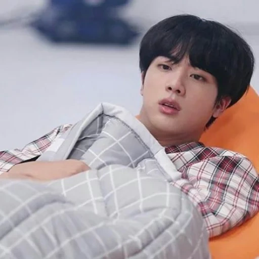 bts jin, jung jungkook, anak laki laki bangtan, jin bts sedang tidur, estetika jin