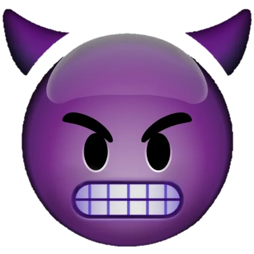 emoji, emoji está com raiva, demônio emoji, demônio emoji, smiley demon