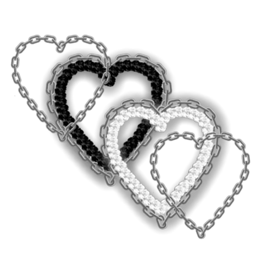 deux coeurs, la chaîne du cœur, symbole du cœur, cœurs drranés, clipart hearts