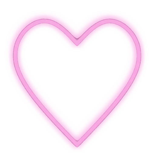 jantung, hati neon, neon merah muda, hati merah muda, warna hati