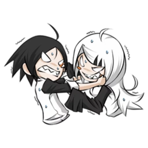 animation creativity, demon cartoon, anime picture, cartoon character, akutagawa bsd chibi