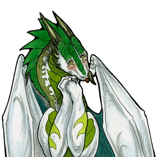 naga, naga hijau, peri naga, emerald dragon, brim green dragon