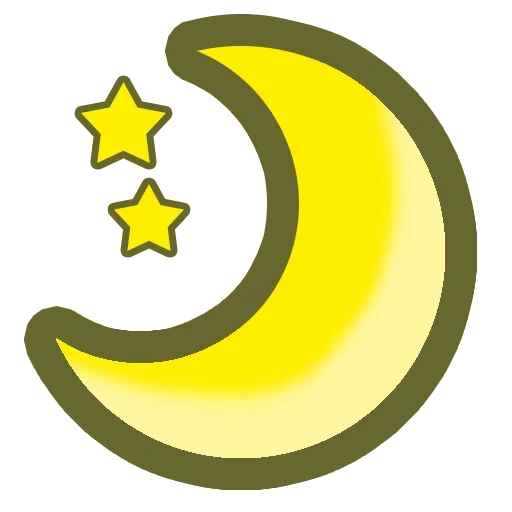 иконка луна, луна желтая, луна значок, луна клипарт, месяц иконка