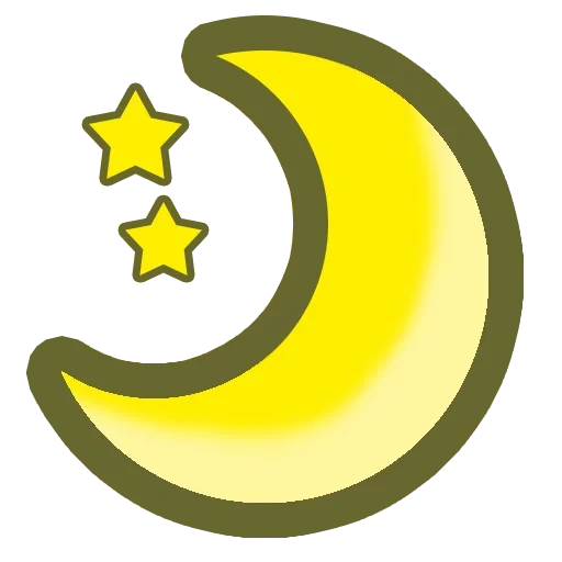 ikon bulan, bulan berwarna kuning, ikon bulan, clipart bulan, bulan ikon