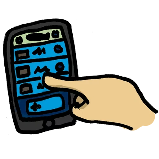 intouch-symbole, icon smartphone, mobiltelefon, illustrationen für smartphones, handy-symbole
