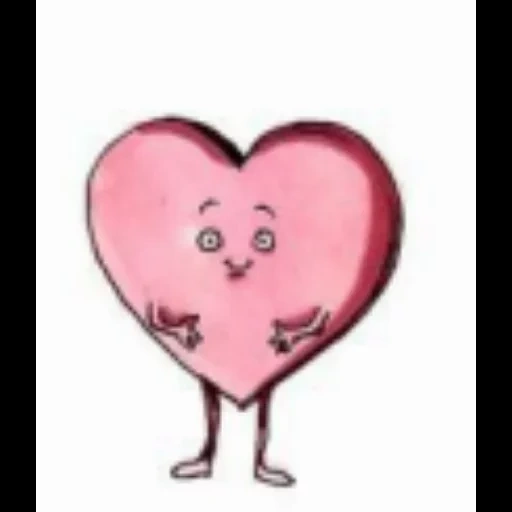 love hearts, pink hearts, the heart is sweet, the heart is cartoony, the heart of the cartoon in love