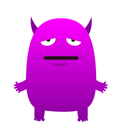 monster, monstre, monster purple, dessins animés de monstres, cartoon de monstre à cornes