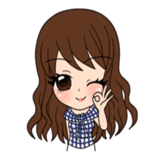 menina, foto, anime kawai, personagens de anime, cabelo castanho chibi