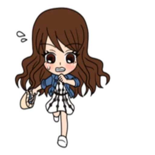 chibi, wanita muda, gambar, ji memenangkan chibi, karakter anime