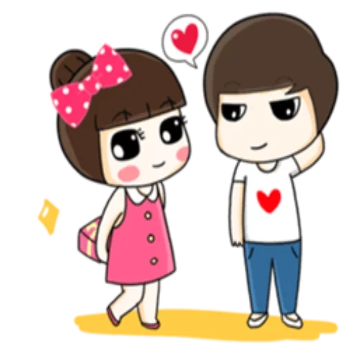 clipart, couple mignon, dessins mignons, anime dessins mignons, vapeurs de dessins animés mignons