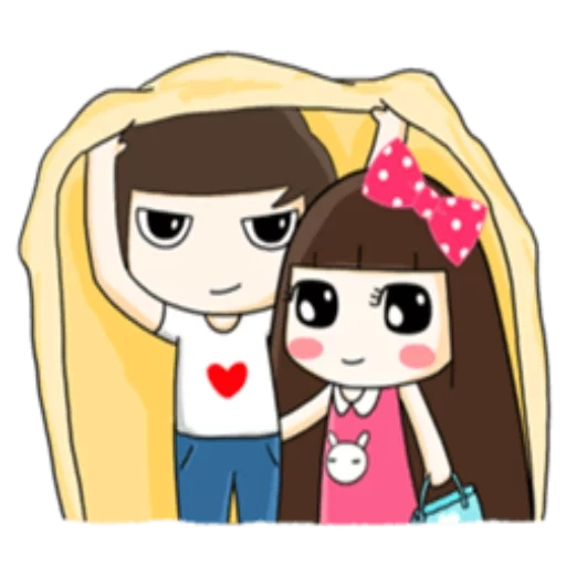 clipart, couple mignon, dessins de couples, douet dessin d'un couple, vapeurs de dessins animés mignons