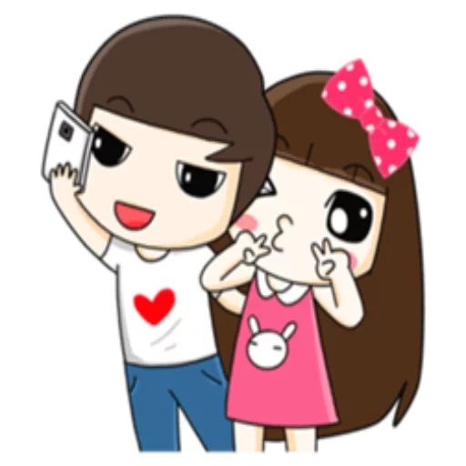 clipart, cute couple, anime watsap, sweet drawing of a couple, anime watsap love