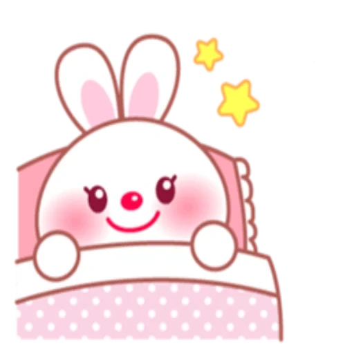 kawaii, piccolo coniglietto carino, modello carino, cartoon rabbit carino, modello tromba carina