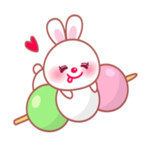 cute rabbit, a lovely pattern, klipper rabbit, rabbit pink, kavai rabbit