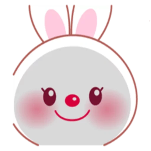 coniglietto, piccolo coniglietto carino, coniglio rosa, line friends rabbit, happy rabbit circle