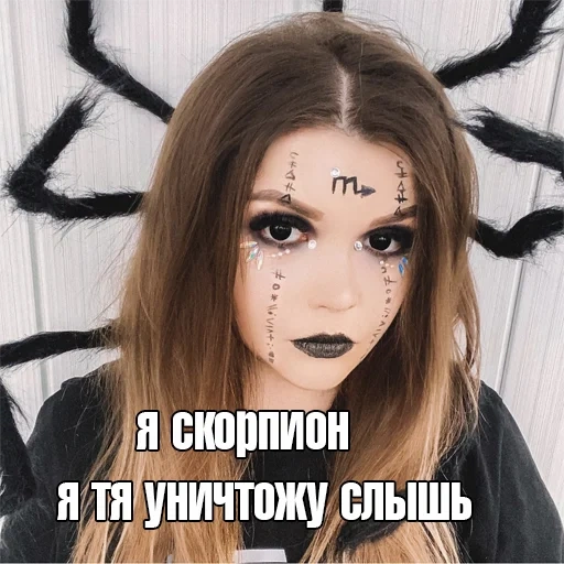make-up, girl, make-up dark, makeup halloween, gothic makeup