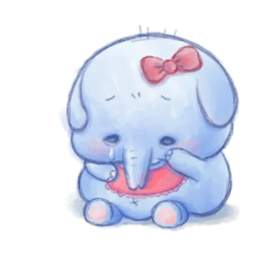 милый слон, голубой слон, слоник дамбо, милый слоненок, маленький слон