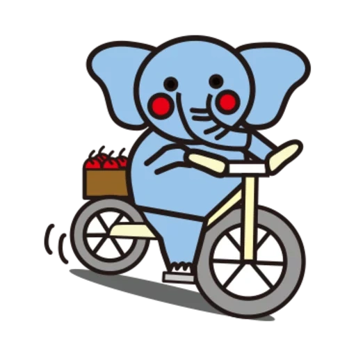 vélo, bt 21 bébé, sur un vélo, moto d'éléphant, itscartoon 其 通 通 通 通 通 通 通 通