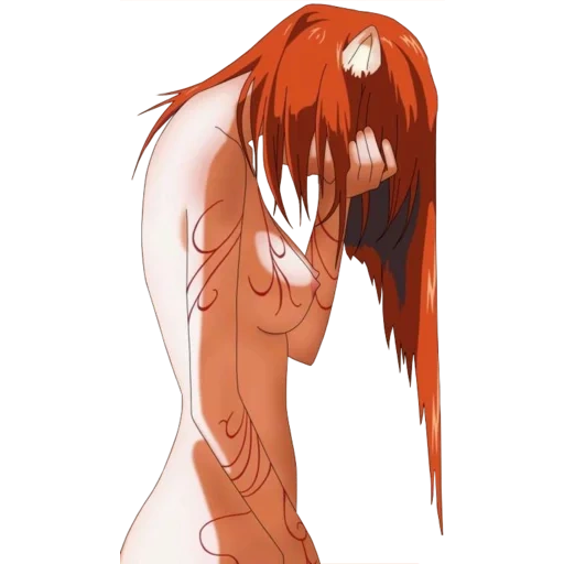 рисунок, эльфийская песнь, elfen lied аниме