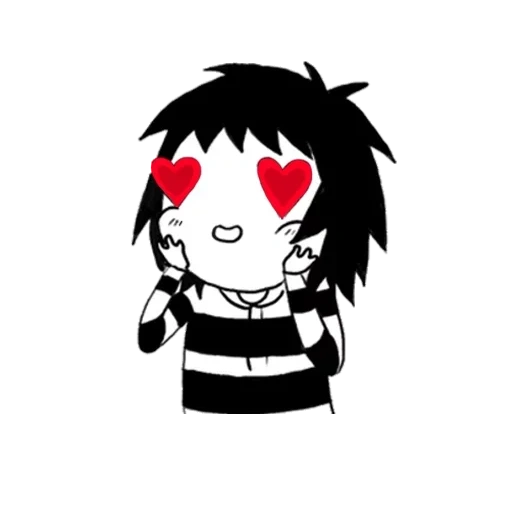 immagine, sarah anderson, sarah andersen, ride jack, jeff killer chibi