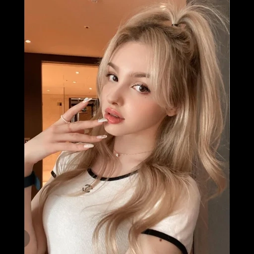 female, girl, blonde, karimova elina, elina karimova blonde