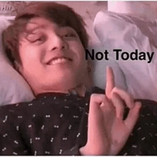 meme giovanile antiproiettile, bts jungkook, boys di bangtan, not today bts meme, bts memes not today