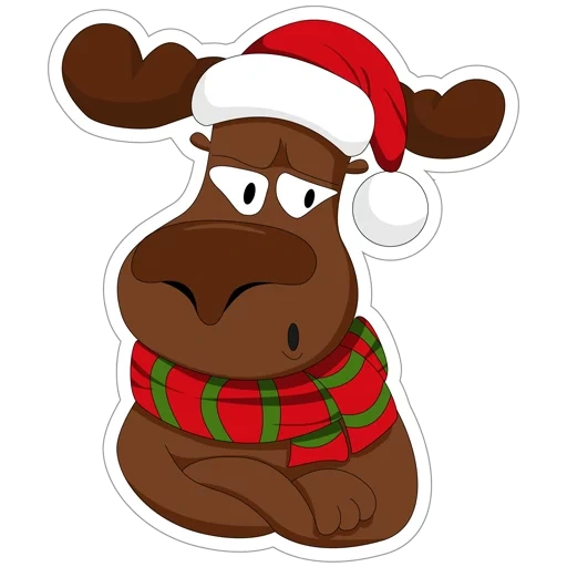 rusa, rusa, rusa rudolf, rudolf rusa santa claus, tahun baru stiker rusa