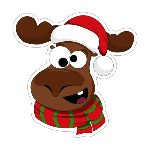 rusa, reindeer, rusa rudolf, rudolf rusa santa claus, tahun baru stiker rusa