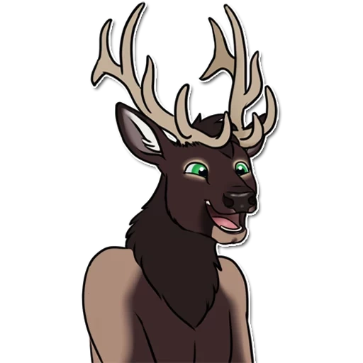 deer, anime, deer horns, furry deer, deer drawing