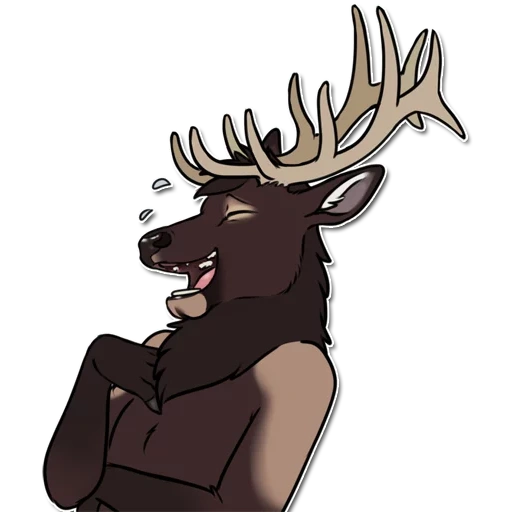 elk, deer, anime, furry moose, furry deer