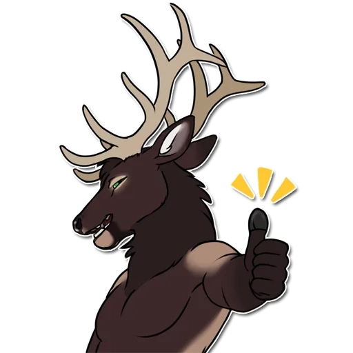 deer, anime, moose horns, deer drawing