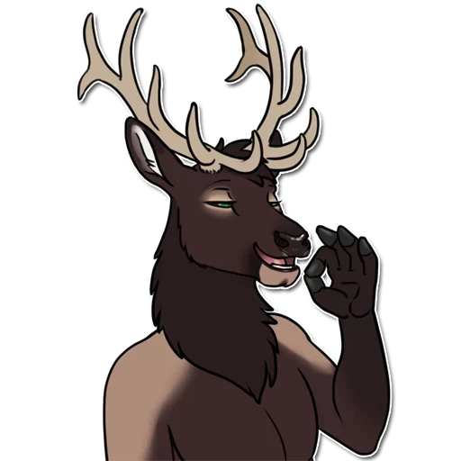 deer, anime, ronno deer, furry deer, deer drawing