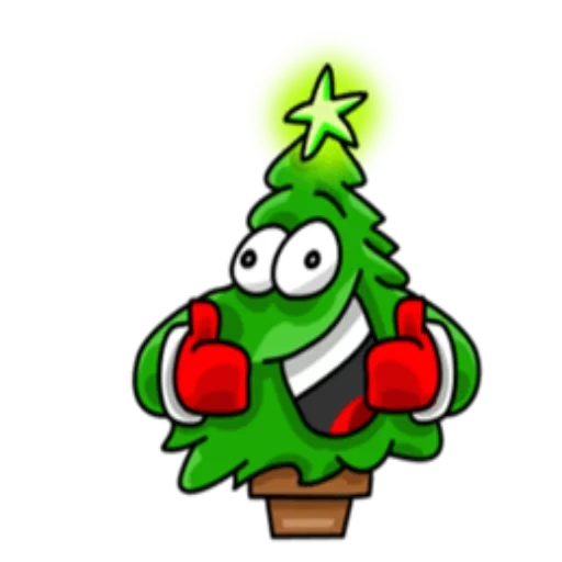 árbol de navidad, el árbol de navidad es divertido, árbol de navidad, feliz navidad, árbol de navidad con ojos