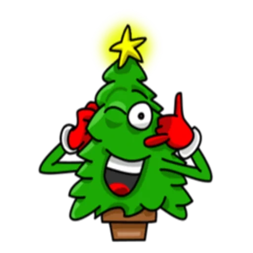 christmas tree, веселая елочка, елочка глазками, елка мультяшная глазами, веселая елка мультяшная