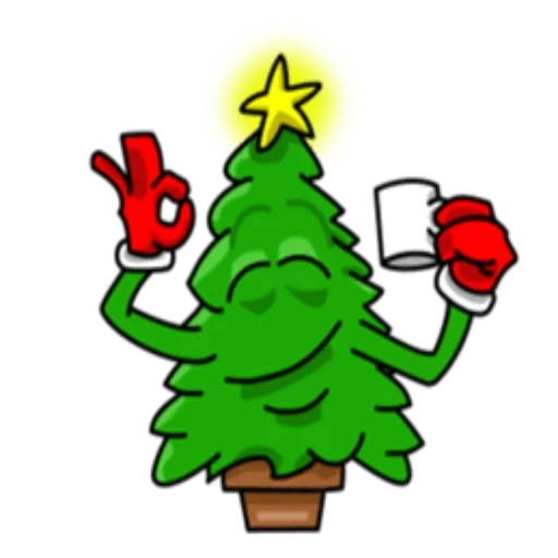 елочка, christmas tree, веселая елочка, новогодняя елочка, мультяшная новогодняя елка