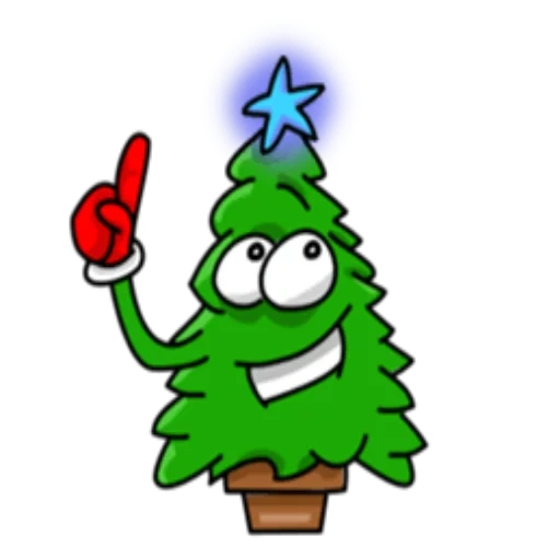 елочка, злая елка, зеленая елка, christmas tree, мультяшная елка улыбкой
