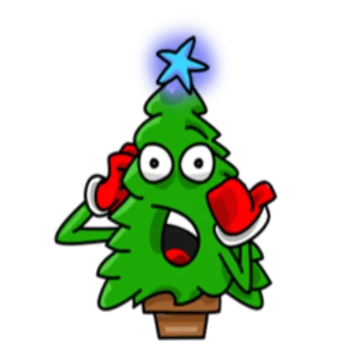 árvore de natal, árvore de natal, feliz natal, cartoon arregada de natal face, árvore de natal madura