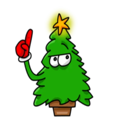 елочка, зеленая елка, christmas tree, веселая елочка, мультяшная елка лицом