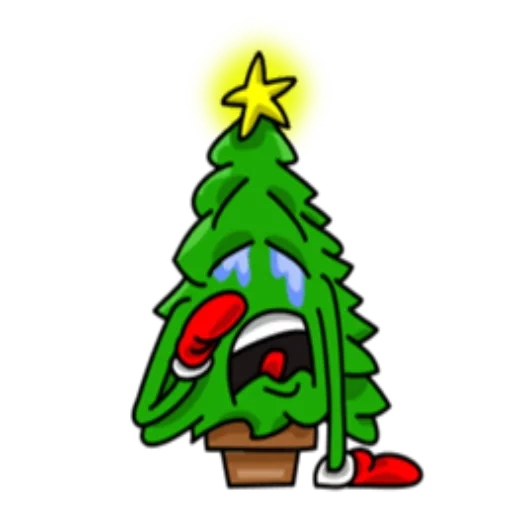 the christmas tree, der böse weihnachtsbaum, der grüne weihnachtsbaum, christmas tree, weihnachtsbaum illustration