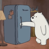 bare bears, esthétique de l'ours rouge, toute la vérité sur les ours, réfrigérateur blanc we naked bear, toute la vérité sur le réfrigérateur de l'ours