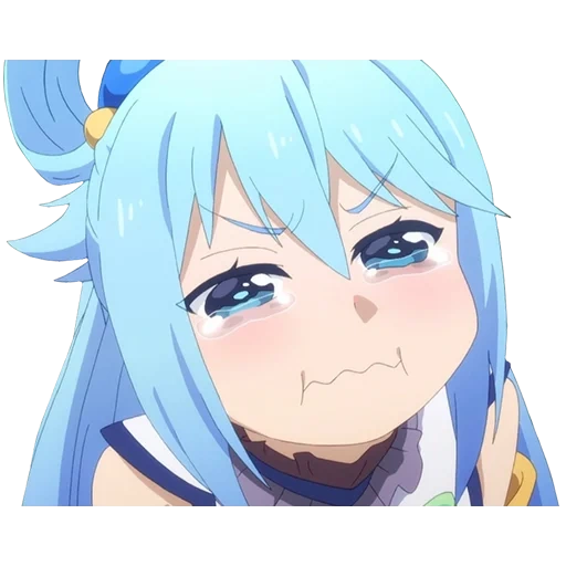 konosuba, aqua konosuba, аква коносуба, аниме коносуба аква, аква коносуба crying